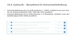 10.4. Hydraulik – Steuerblock für Achsschenkellenkung